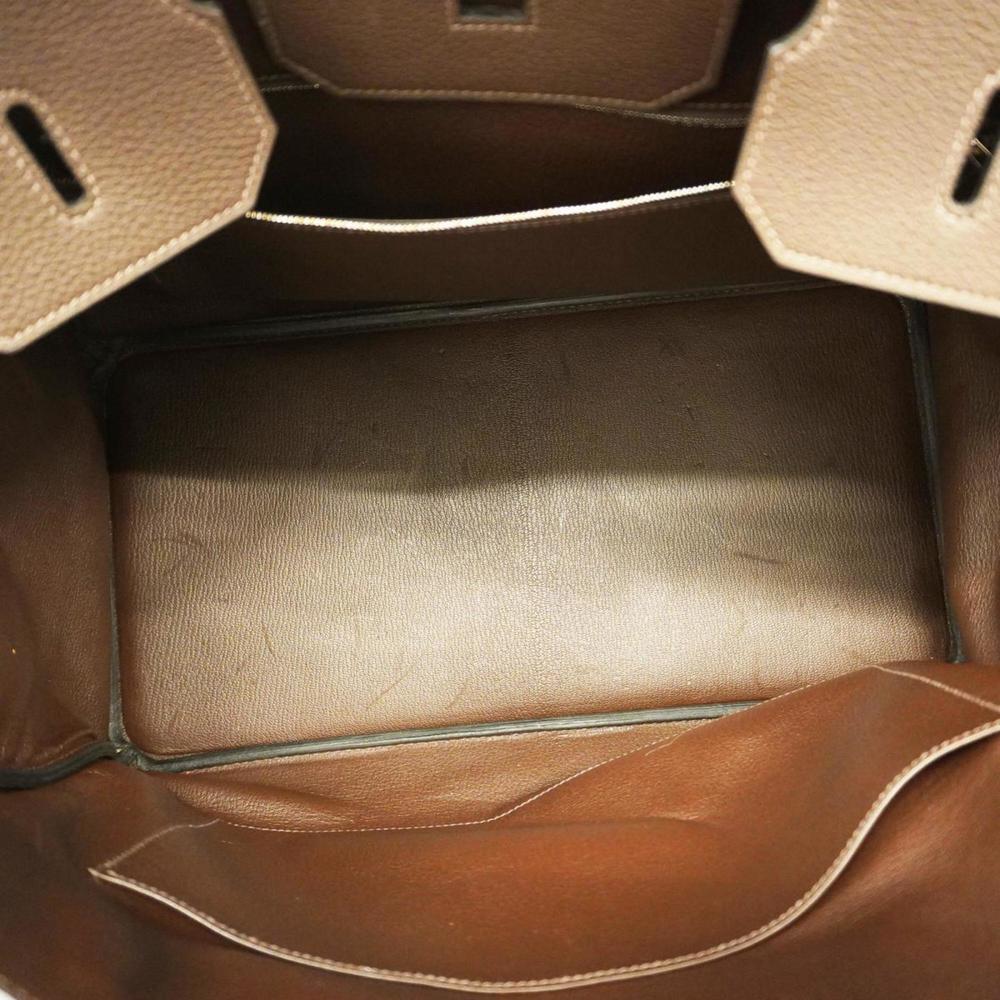 Hermes Handbag Birkin 40 Y Engraved Togo Chocolat Ladies - Picture 4 of 14